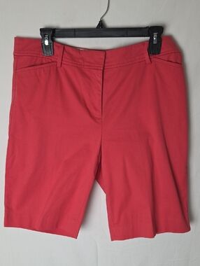 Talbots Womens Chino Cotton Blend Coral Shots Size 8